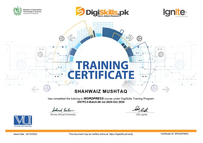 WordPress Certified Professional Services Certificate
